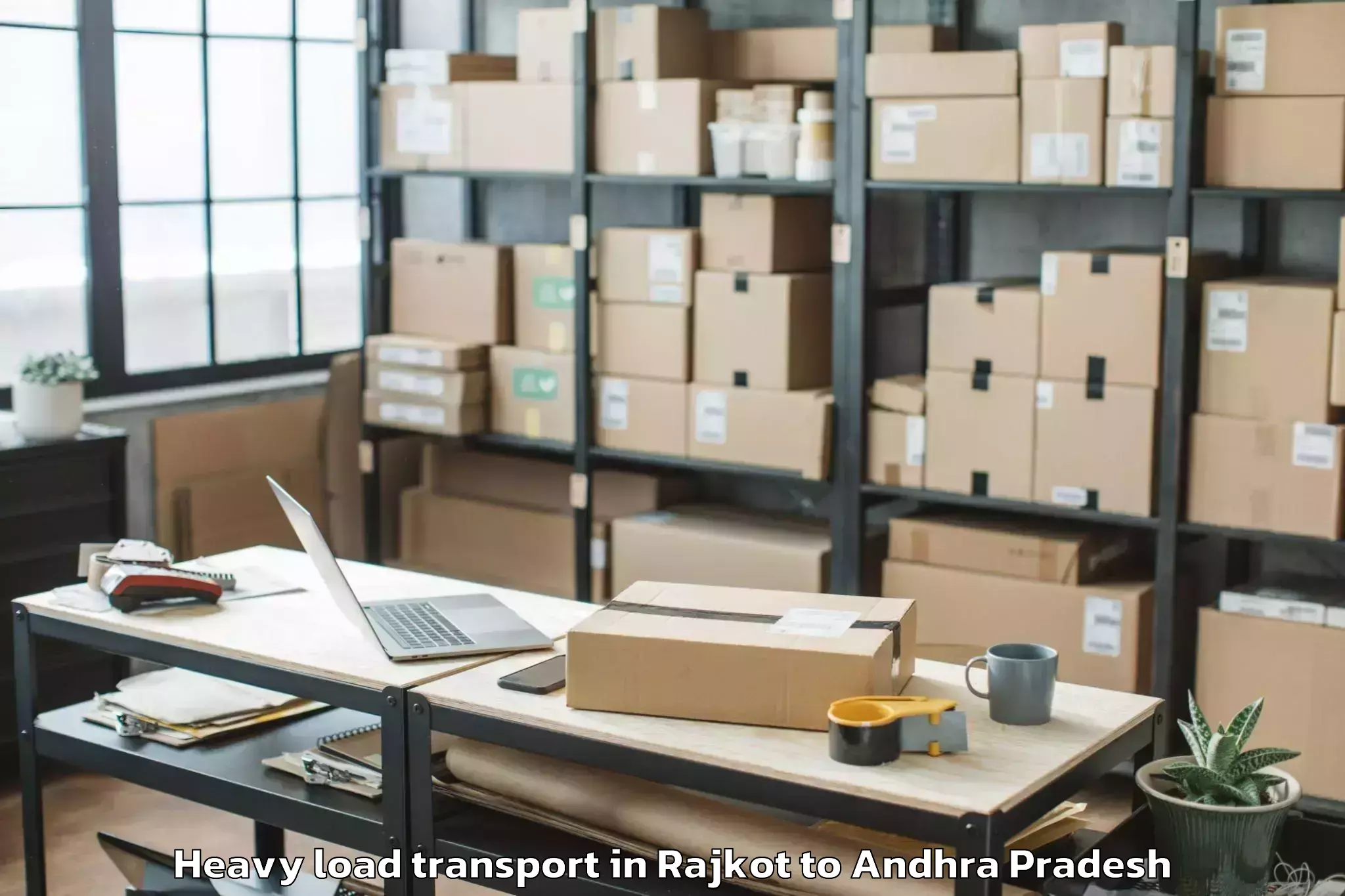 Top Rajkot to Vissannapeta Heavy Load Transport Available